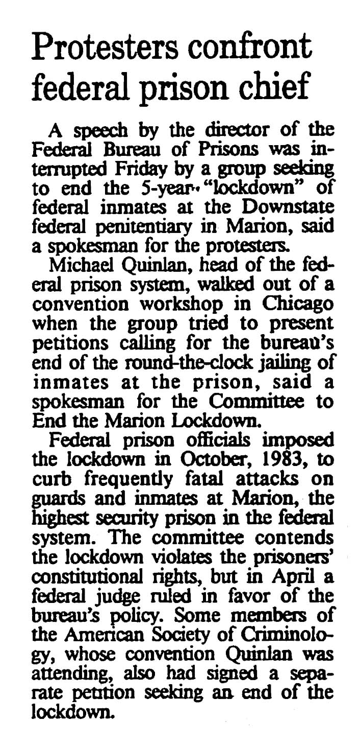 Clipping of demonstration against BOP chief